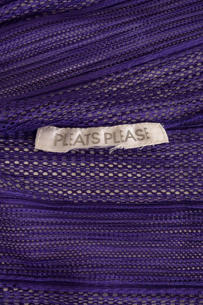Vintage Pleats Please Issey Miyake Mesh Fringe Cardigan label @ Recess LA