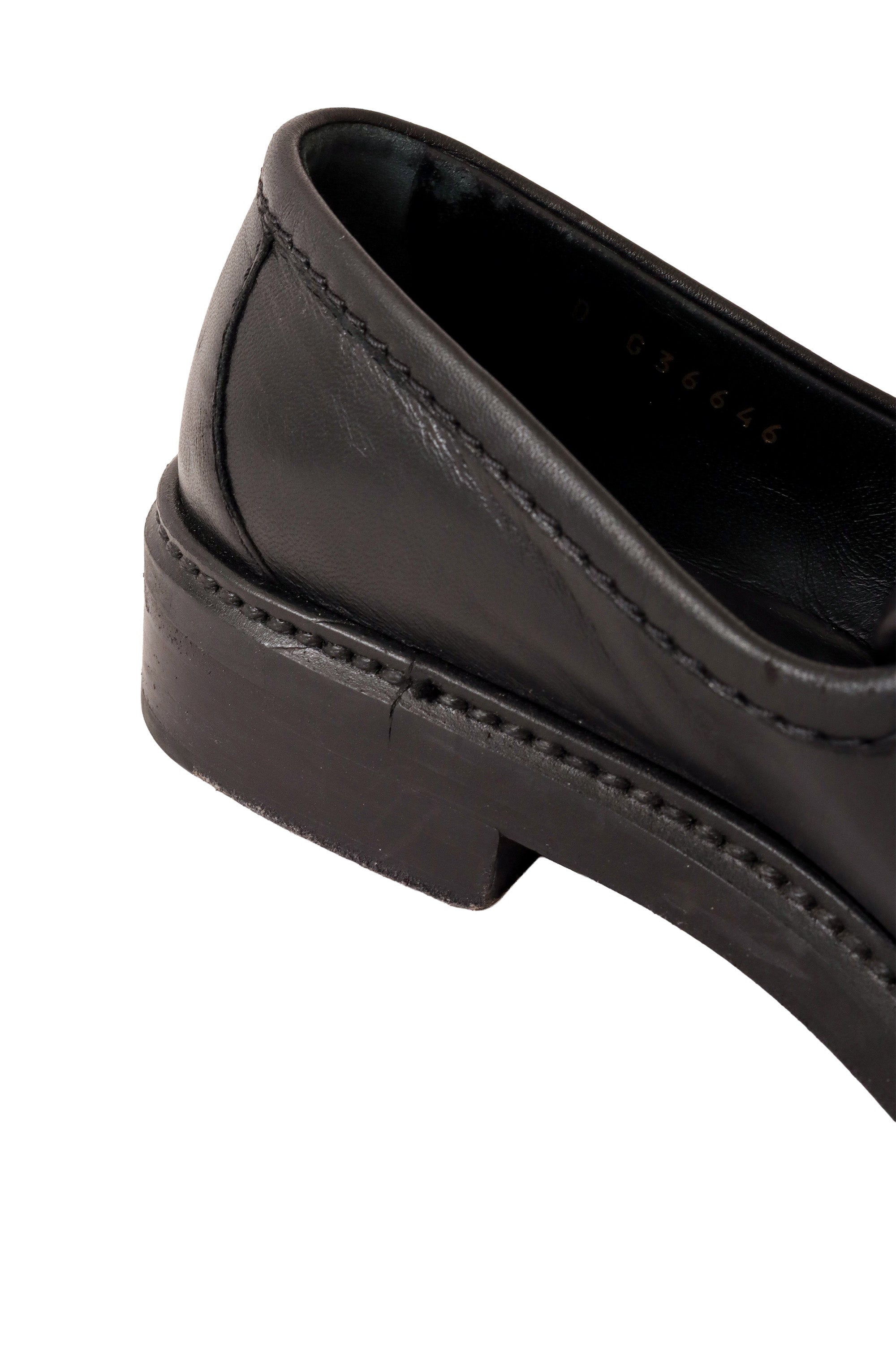 leather loafers by Chanel heel close @ Recess LA