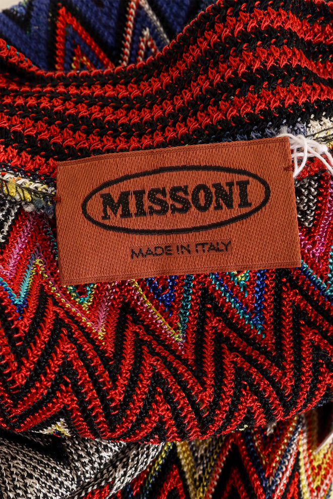 Vintage Missoni Abstract Leaf Knit Cardigan label @ Recess LA