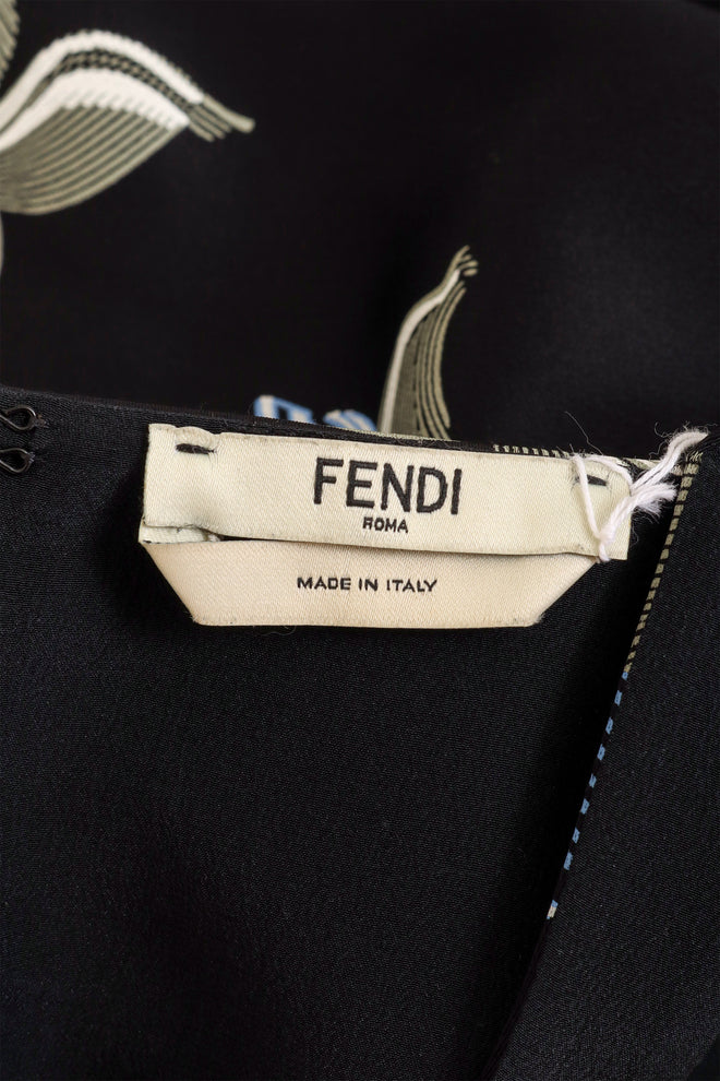 2015 Fendi Cutout Floral Mini Dress label @ Recess LA