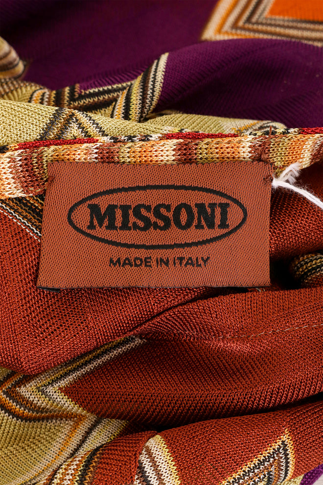 Vintage Missoni Chevron Stripe Knit Tee label @ Recess LA