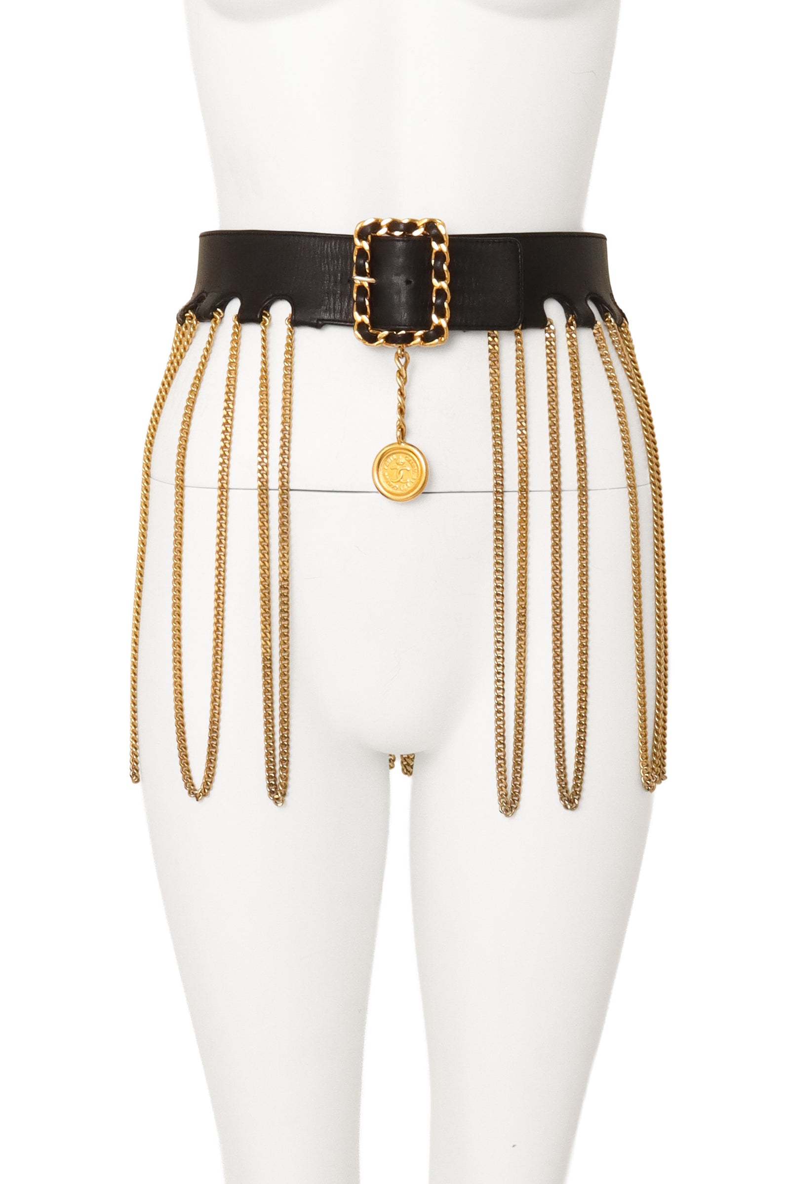 chanel woman belt vintage veau veritable