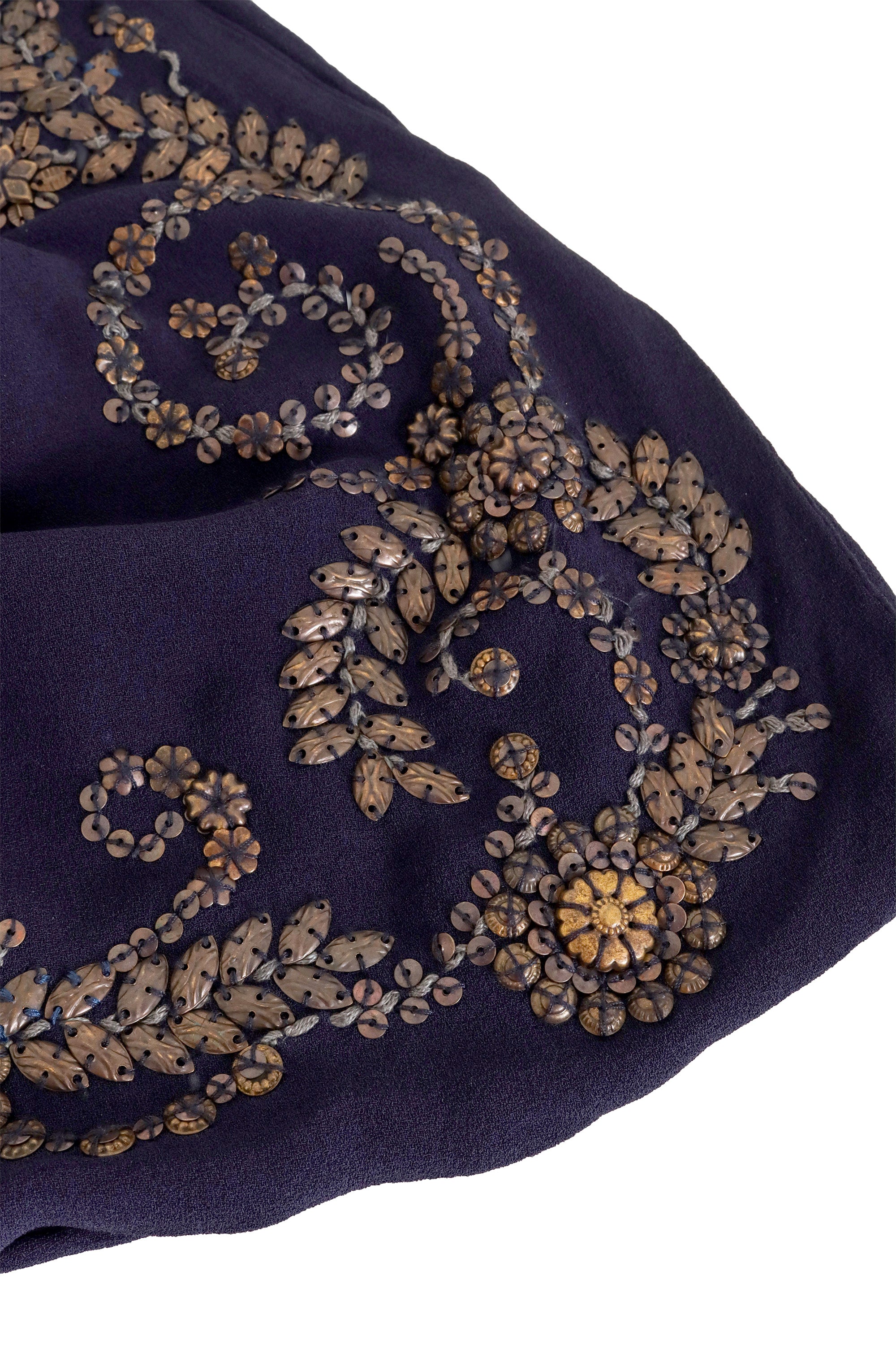Vintage Hermes Embellished Silk Tunic Top close  @ Recess LA