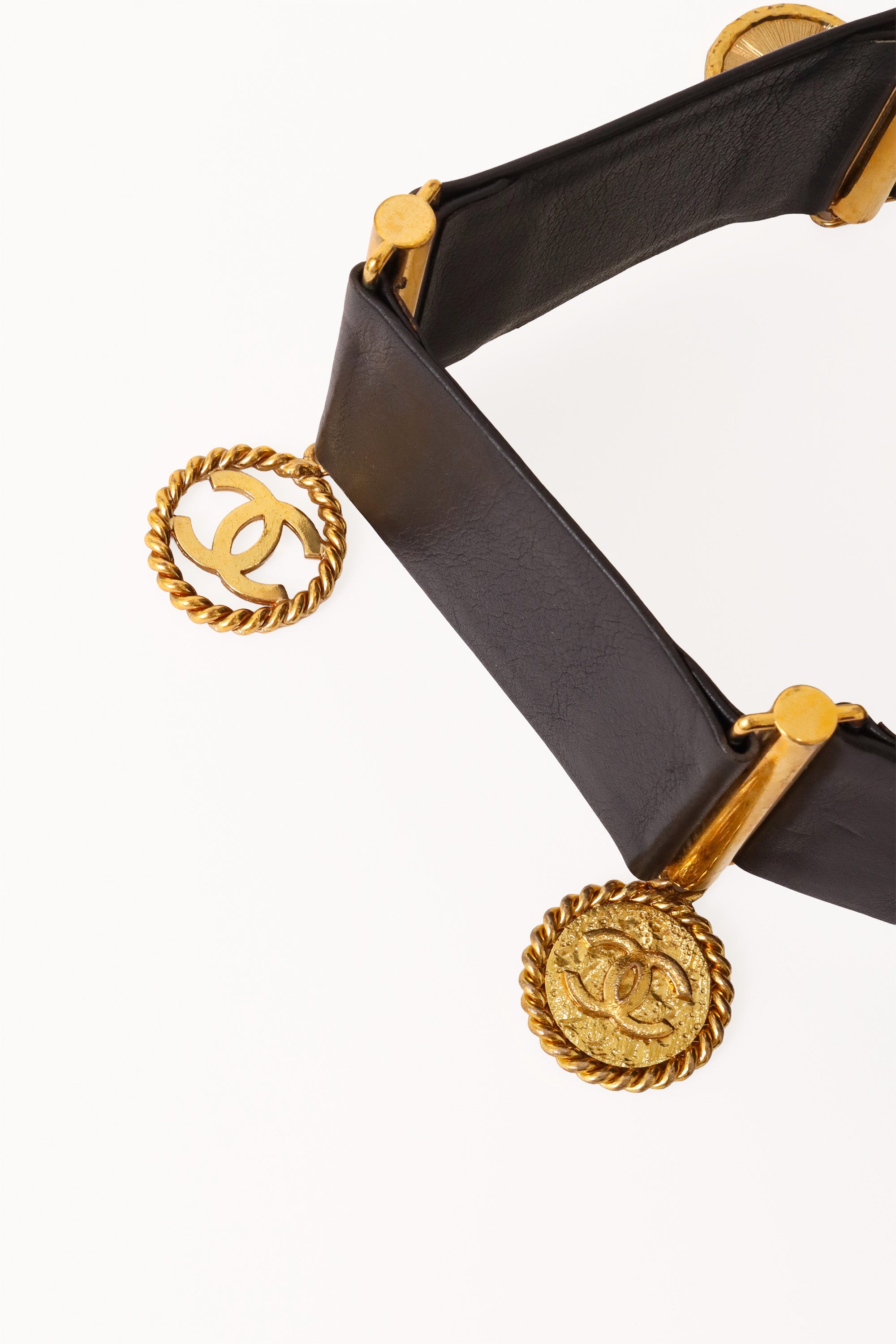 Coin charm belt by Chanel charms close @ Recess LA