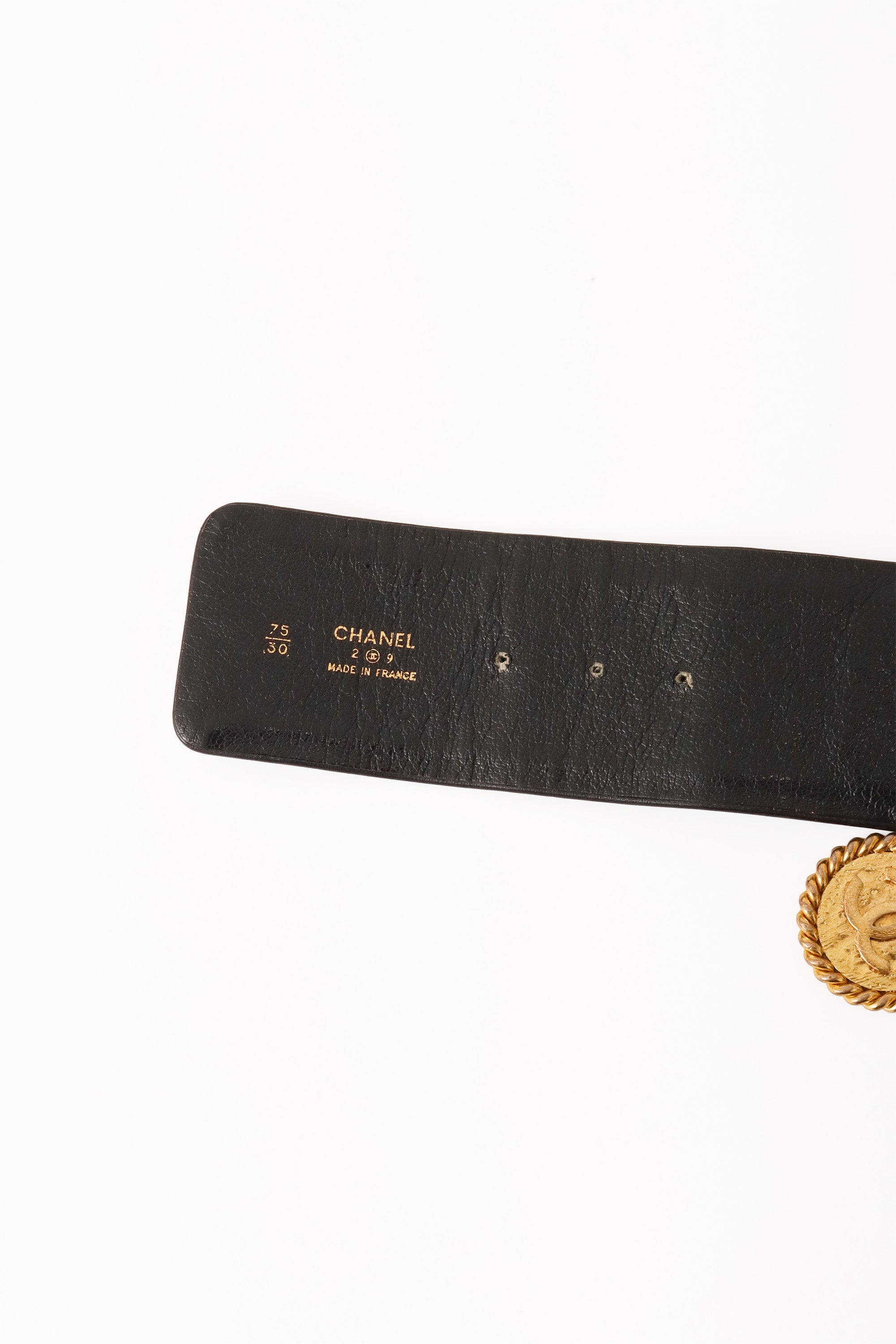 Coin charm belt by Chanel signature @ Recess LA