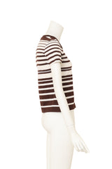 Vintage Fendi Logo Stripe V-Neck Top on mannequin side @ Recess LA