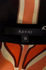 Gucci Abstract Silk Handkerchief Blouse label @ Recess LA