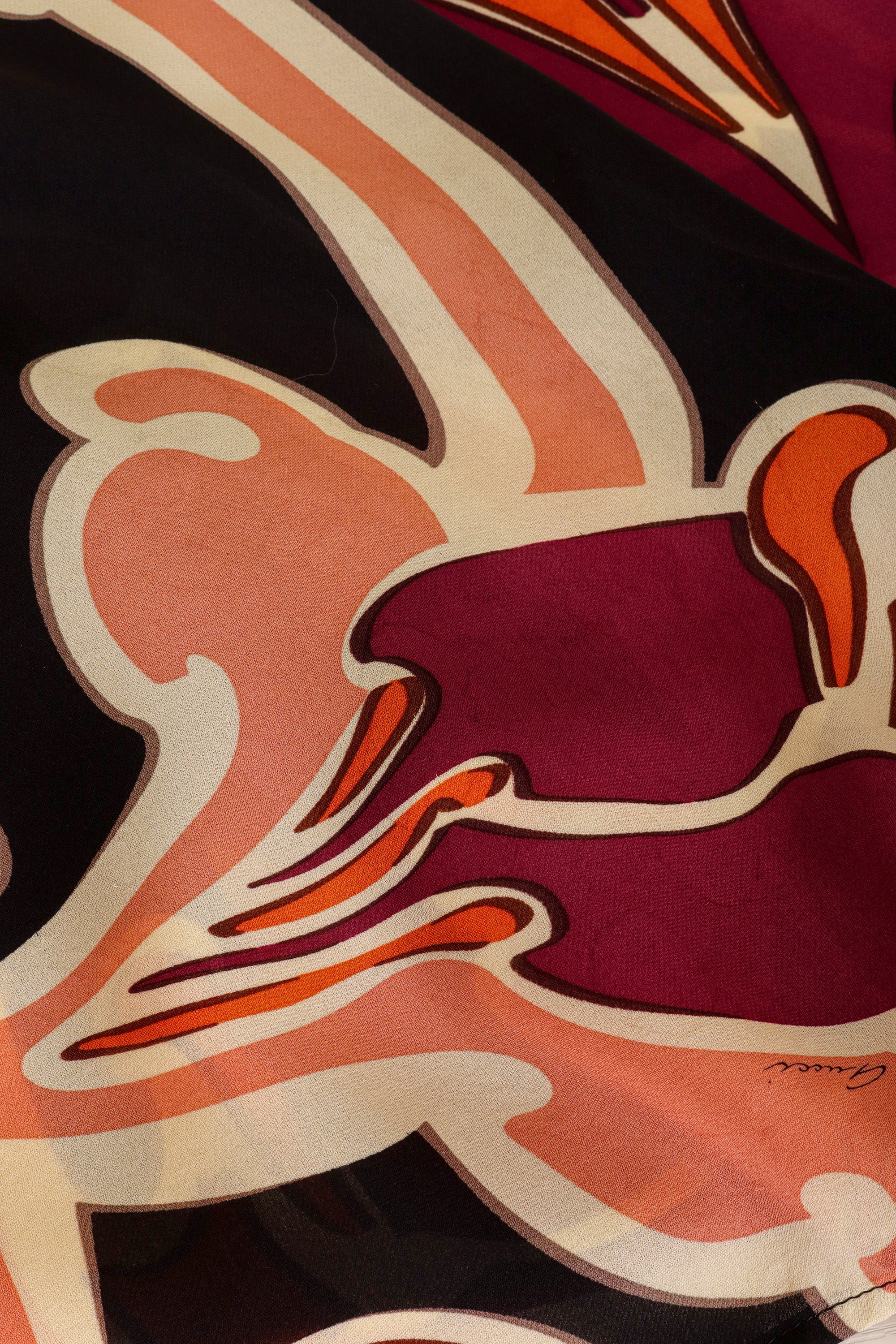 Gucci Abstract Silk Handkerchief Blouse faint marks @ Recess LA