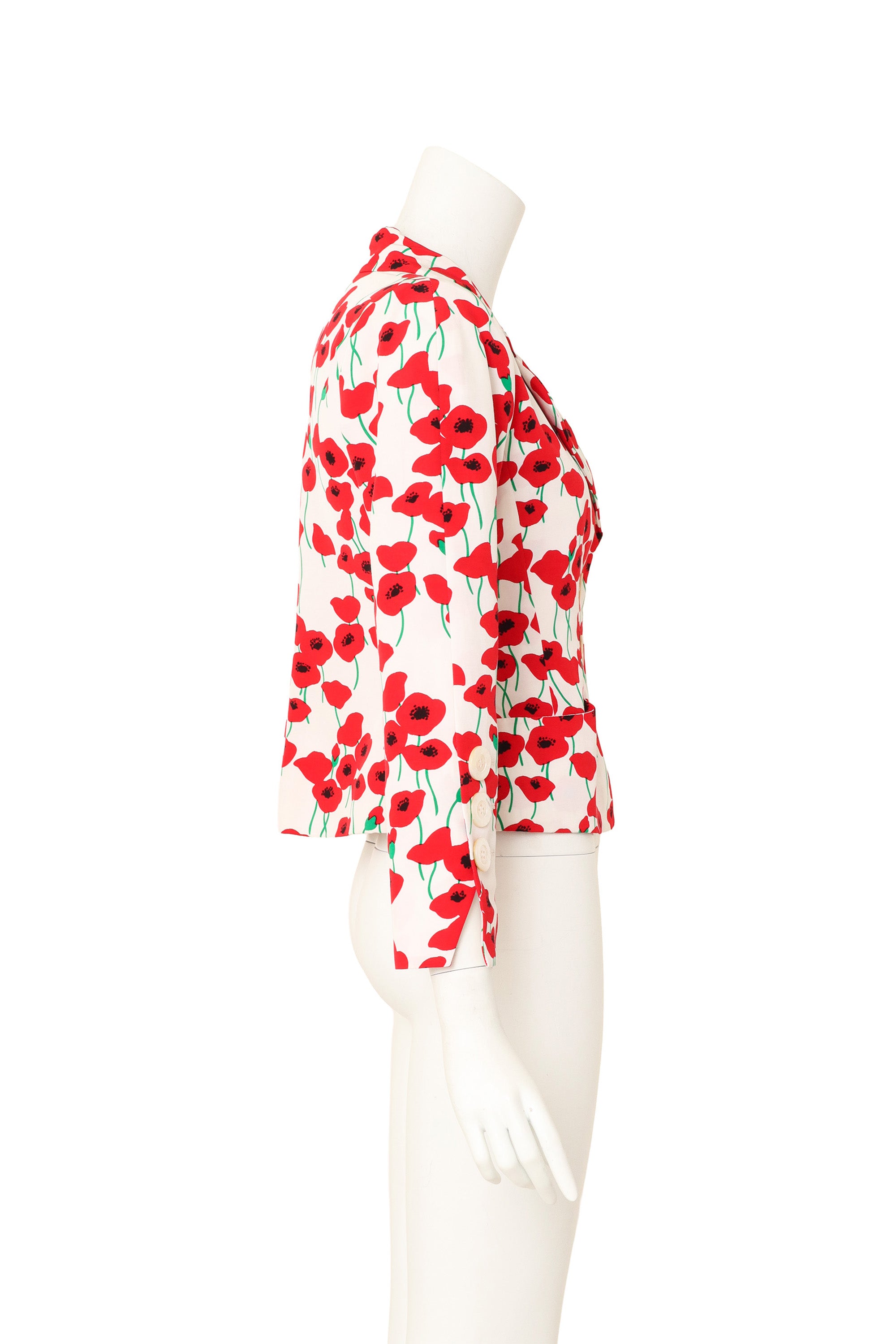 poppy blazer by Yves Saint Laurent on mannequin side @ Recess LA