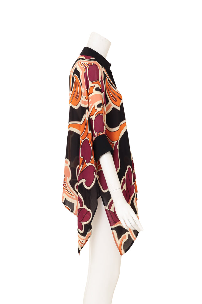 Gucci Abstract Silk Handkerchief Blouse on mannequin side @ Recess LA