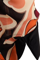 Gucci Abstract Silk Handkerchief Blouse underarm wear @ Recess LA
