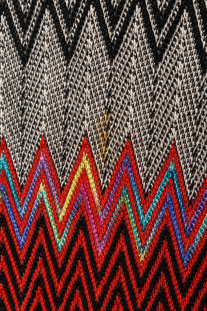 Vintage Missoni Chevron Stripe V-Neck Tunic Top stain 1 @ Recess LA