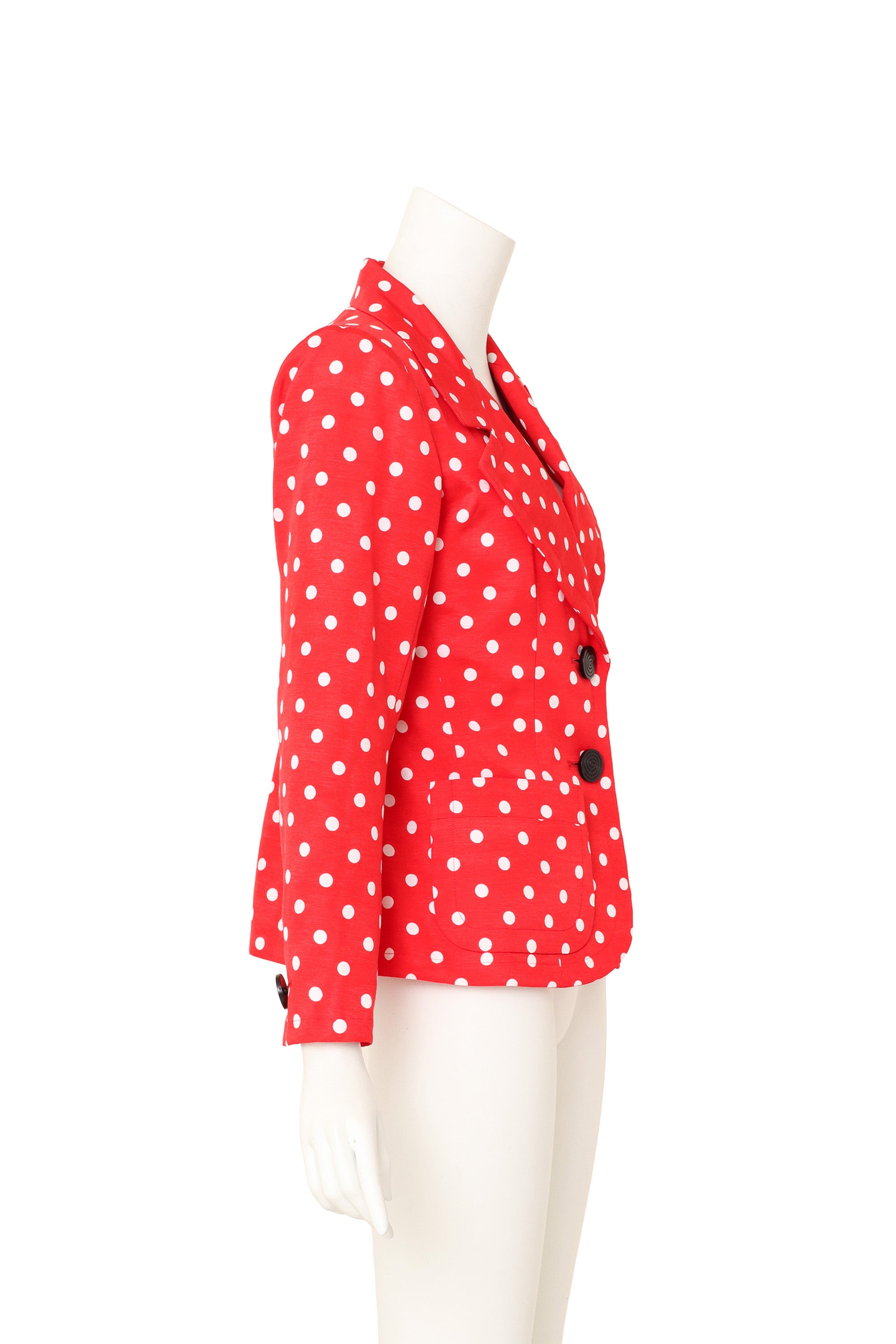 Dot blazer by Yves Saint Laurent on mannequin side @ Recess LA