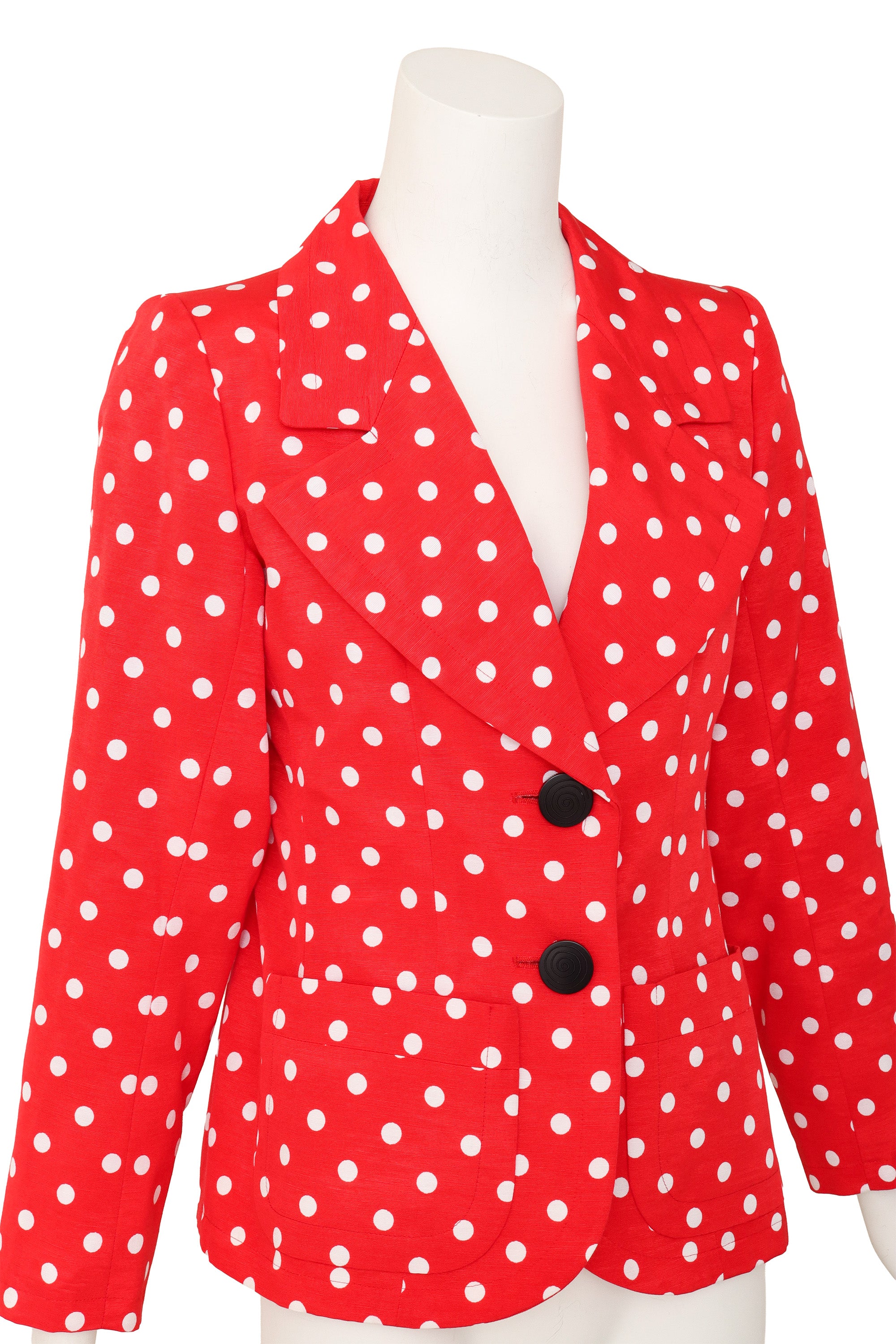 Dot blazer by Yves Saint Laurent on mannequin close @ Recess LA