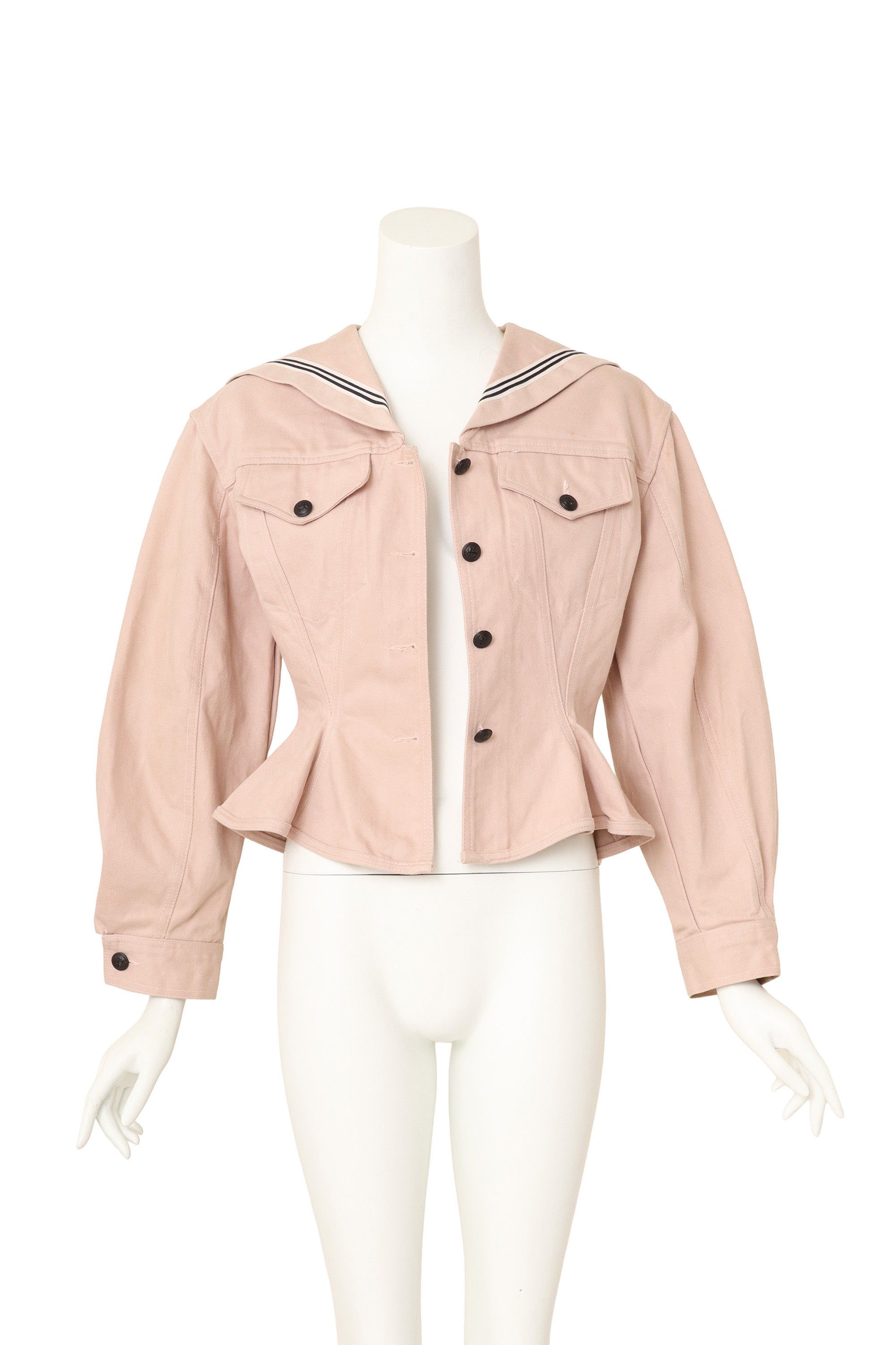 Sailor peplum jacket on mannequin open @ Recess LA