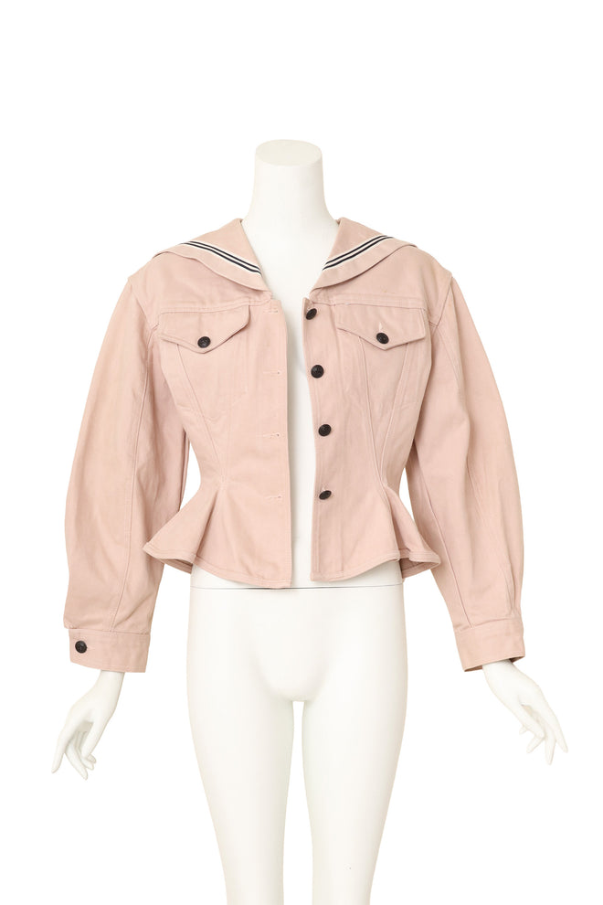 Sailor peplum jacket on mannequin open @ Recess LA