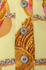 Vintage Hermes Ribbon Silk Knit Polo Top button wear @ Recess LA