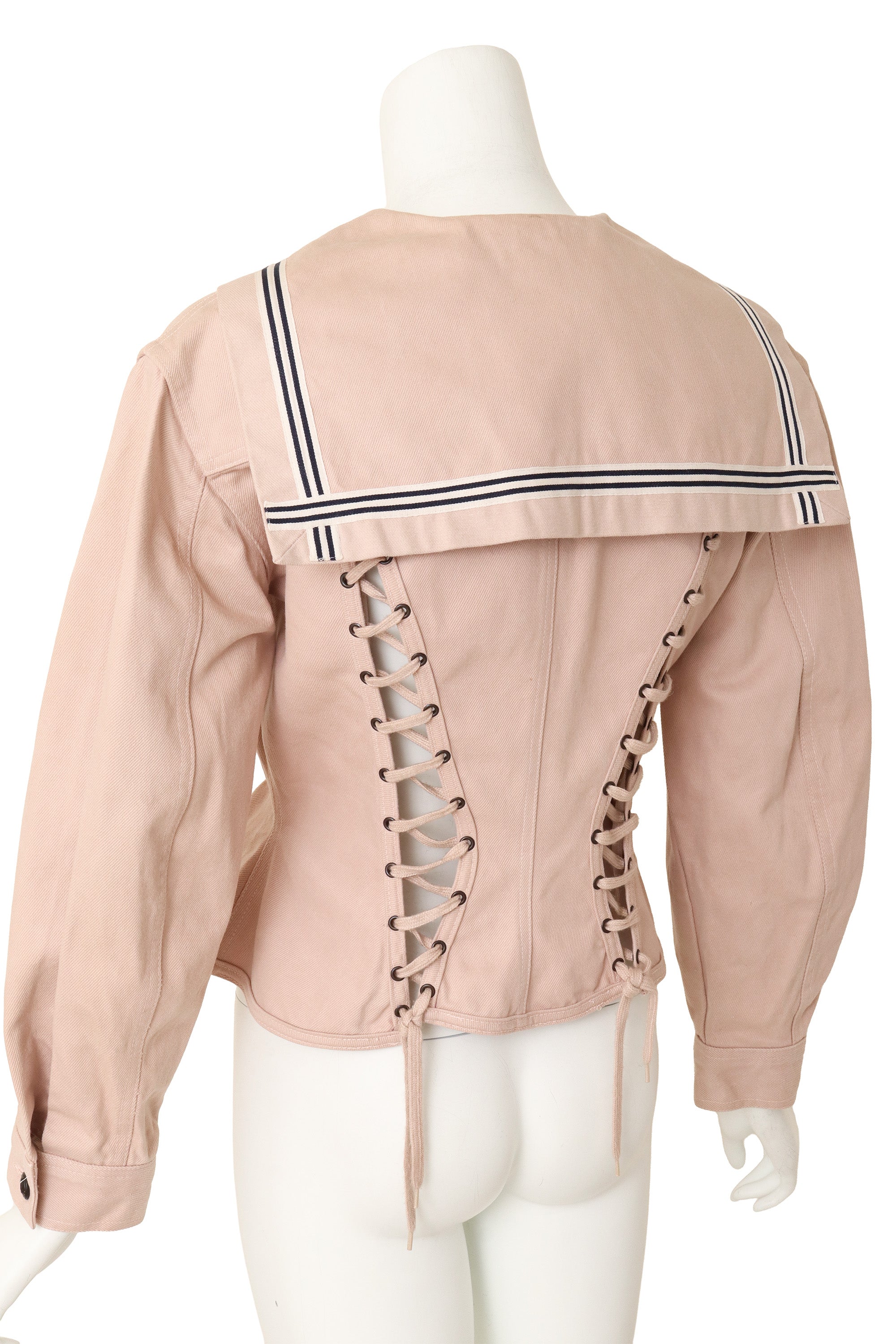Sailor peplum jacket on mannequin back close @ Recess LA