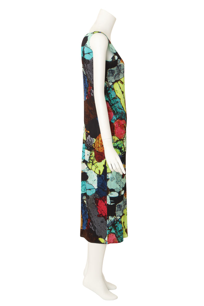 mosaic dress by Issey Miyake on mannequin side @ Recess LA