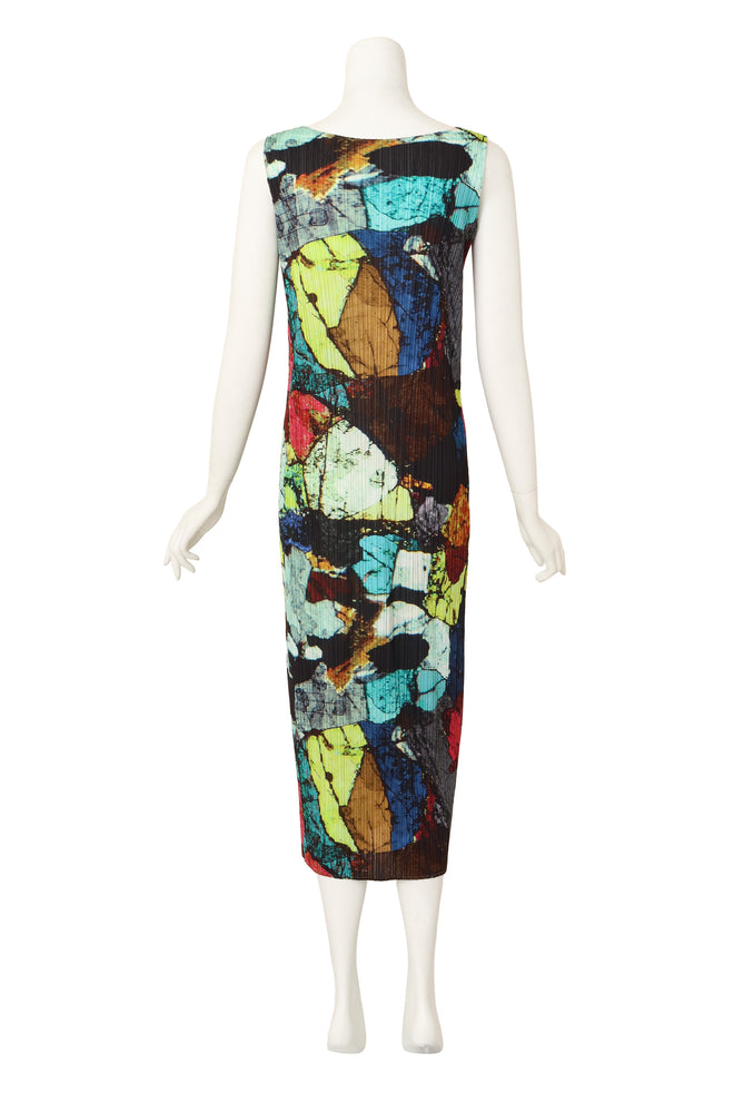 mosaic dress by Issey Miyake on mannequin back @ Recess LA