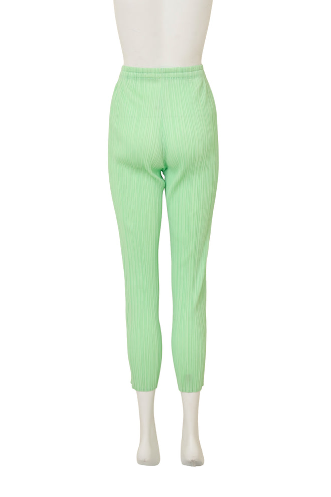 Vintage Issey Miyake Pleated Cropped Pant on mannequin back @ Recess LA