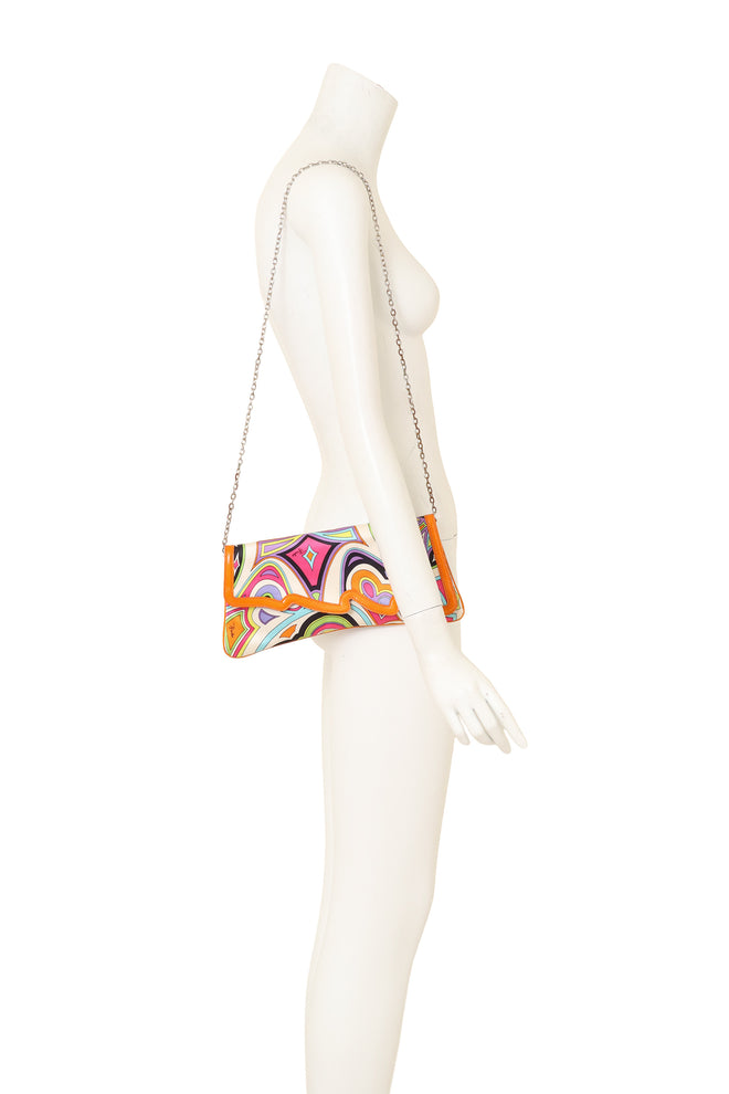 Mod Print Chain Clutch by Emilio Pucci on mannequin @ Recess LA