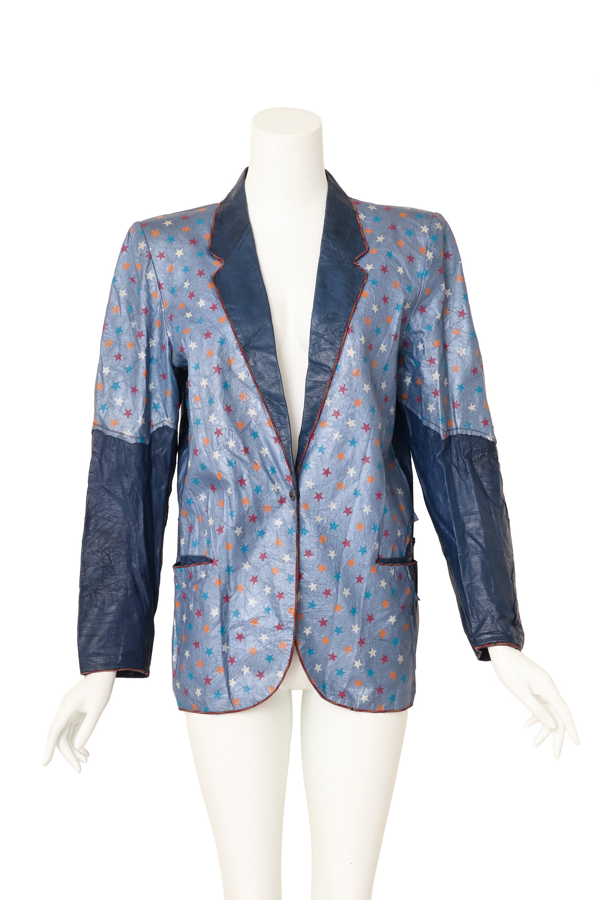 leather blazer by Roberto Cavalli on mannequin @ Recess LA