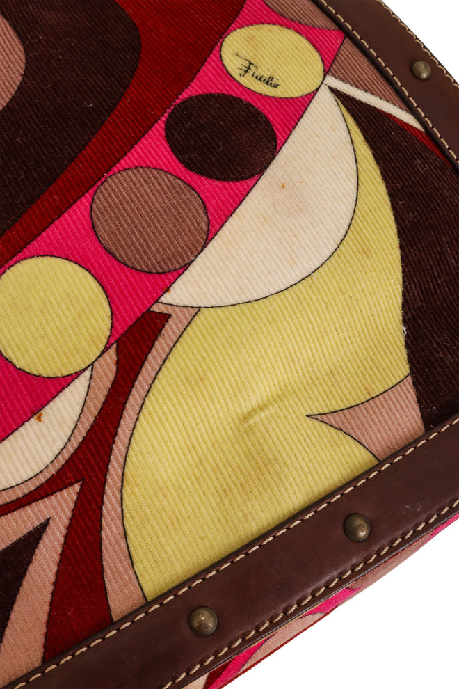 Printed Corduroy Tote Bag by Emilio Pucci 