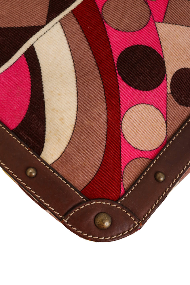 Printed Corduroy Tote Bag by Emilio Pucci staining bottom of bag @ Recess LA