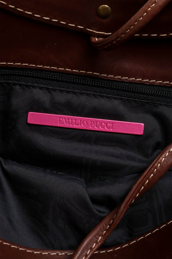 Printed Corduroy Tote Bag by Emilio Pucci signature @ Recess LA