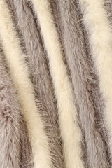 Fur Stripe Cropped Cardigan