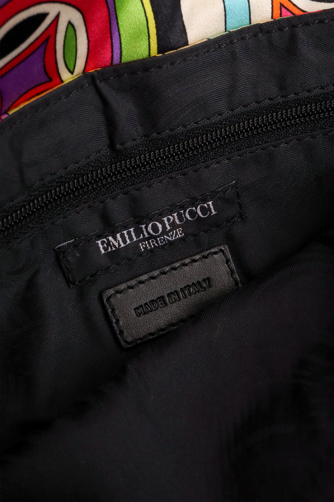 Mod Print Chain Clutch by Emilio Pucci interior signature @ Recess LA
