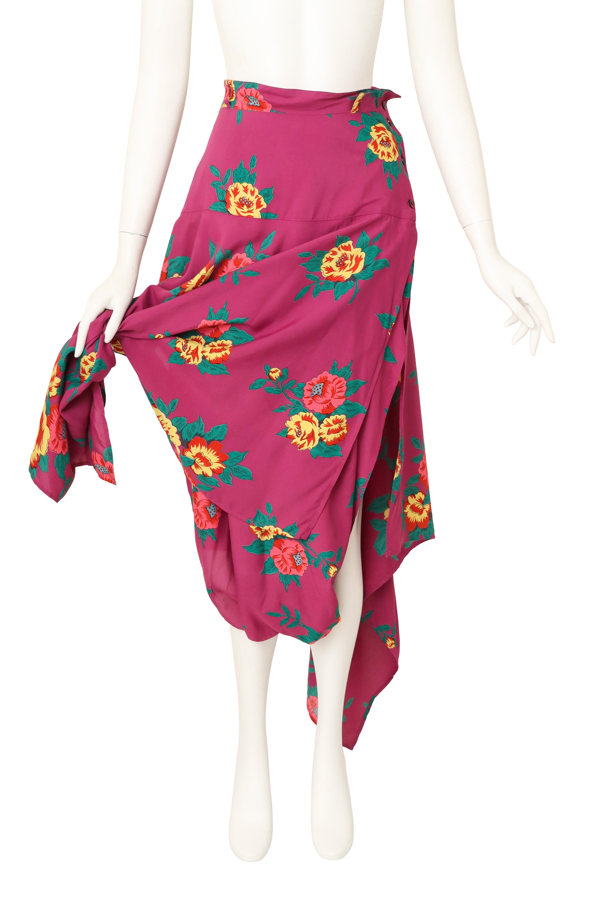 draped skirt pant by Kenzo on mannequin holding side @ Recess LA