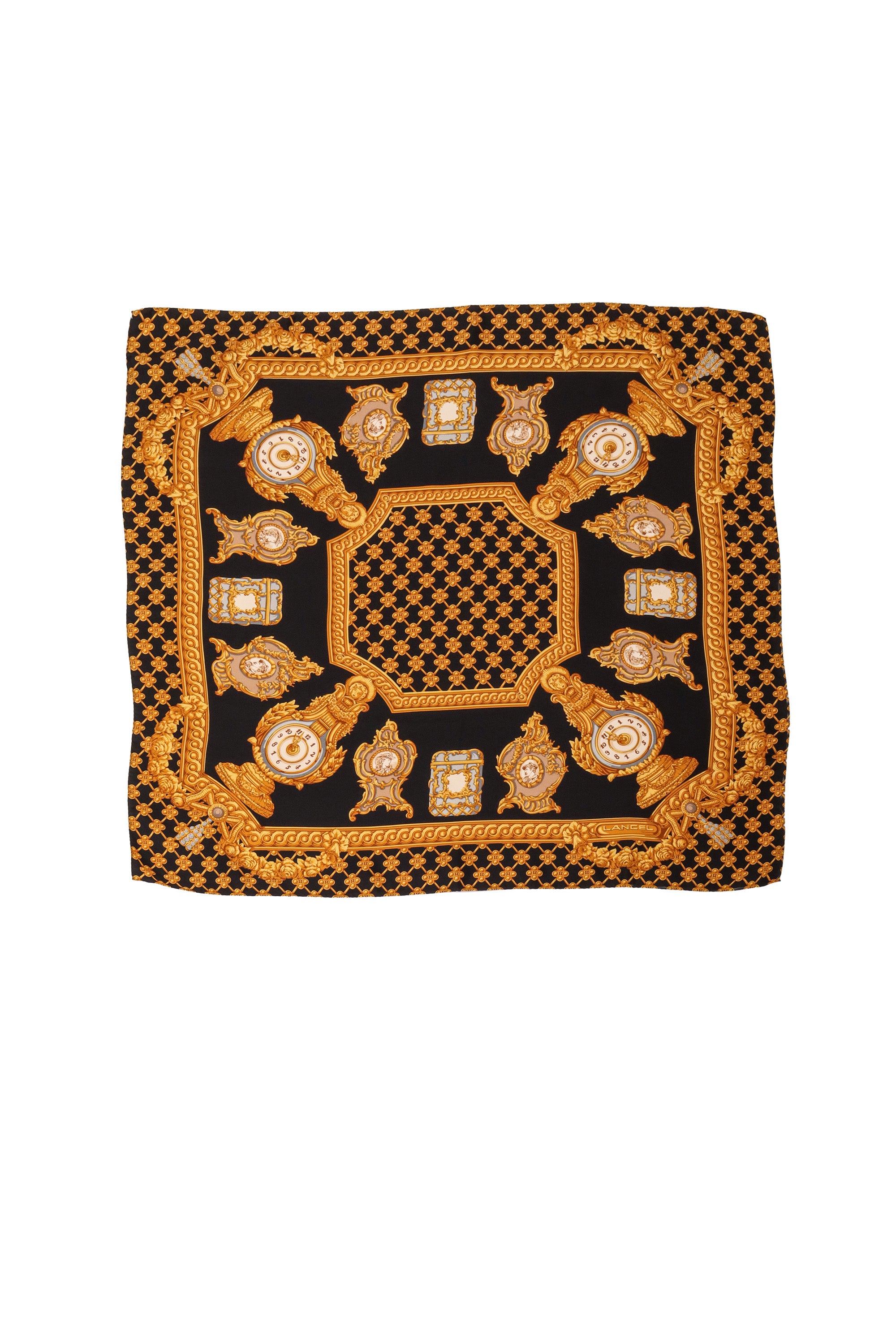Vintage Lancel Baroque Clock Scarf @ Recess LA