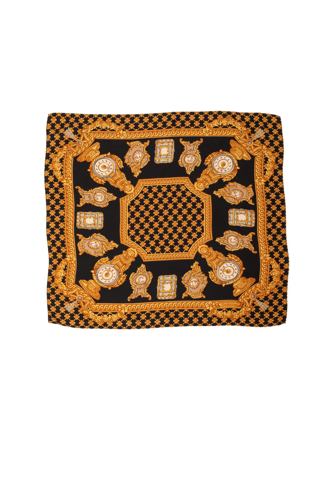 Vintage Lancel Baroque Clock Scarf @ Recess LA