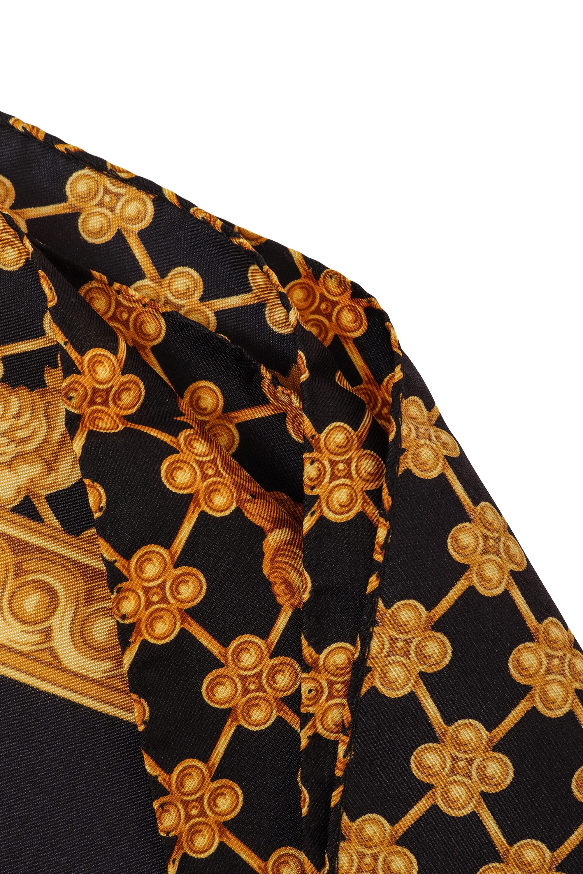 Vintage Lancel Baroque Clock Scarf edges @ Recess LA