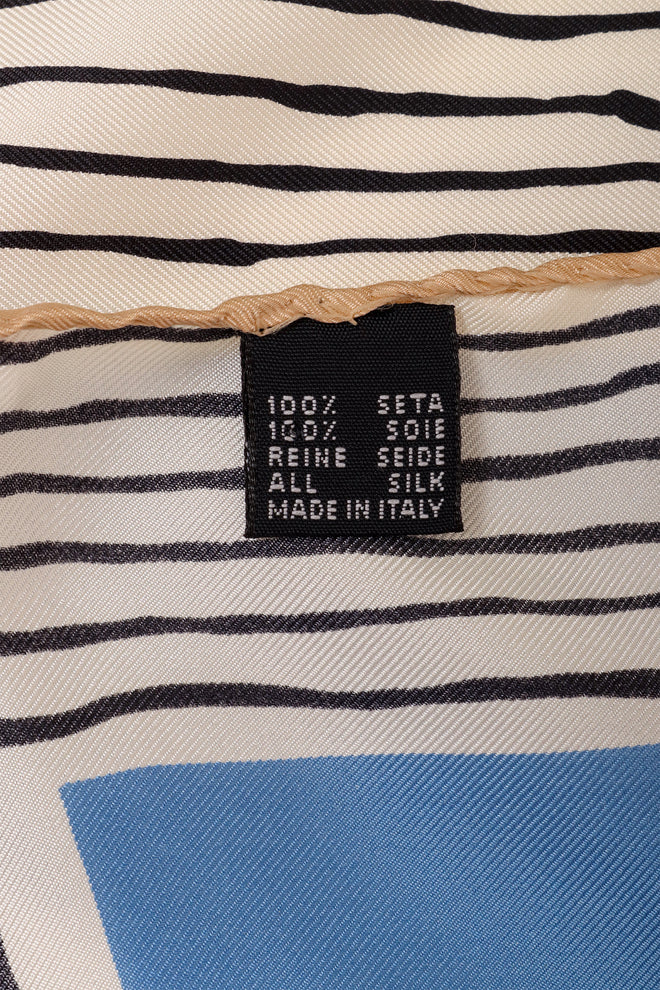 Vintage Courreges Graphic Grid Sketch Scarf label @ Recess LA