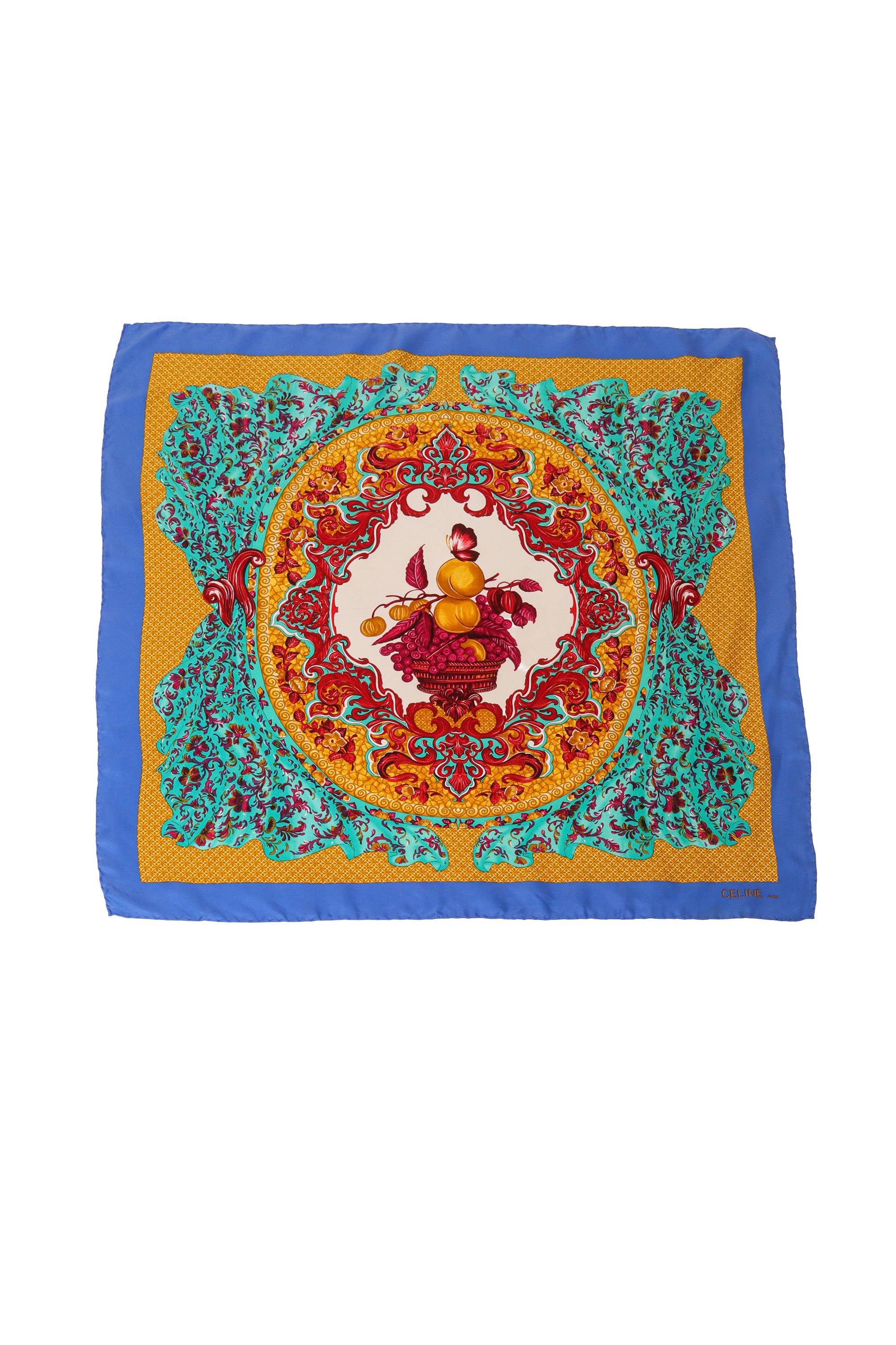 Vintage Celine Fruit Bowl Filigree Scarf @ Recess LA
