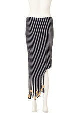 striped skirt skirt by Angelo Tarlazzi on mannequin back @ Recess LA