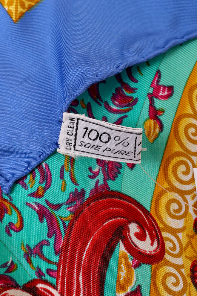 Vintage Celine Fruit Bowl Filigree Scarf label @ Recess LA