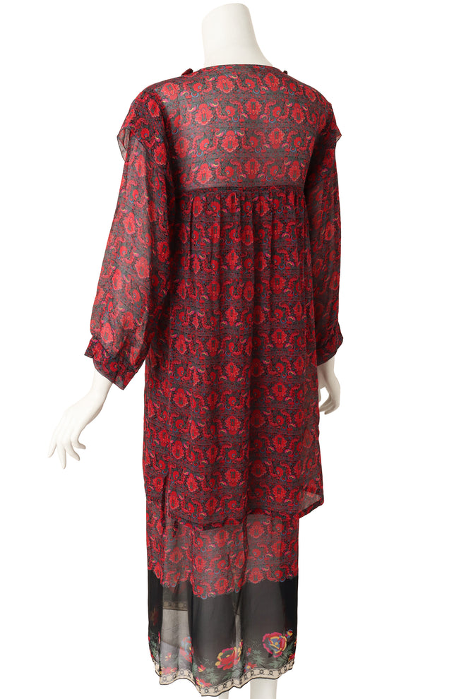 chiffon dress by Sonia Rykiel on mannequin back close @ Recess LA