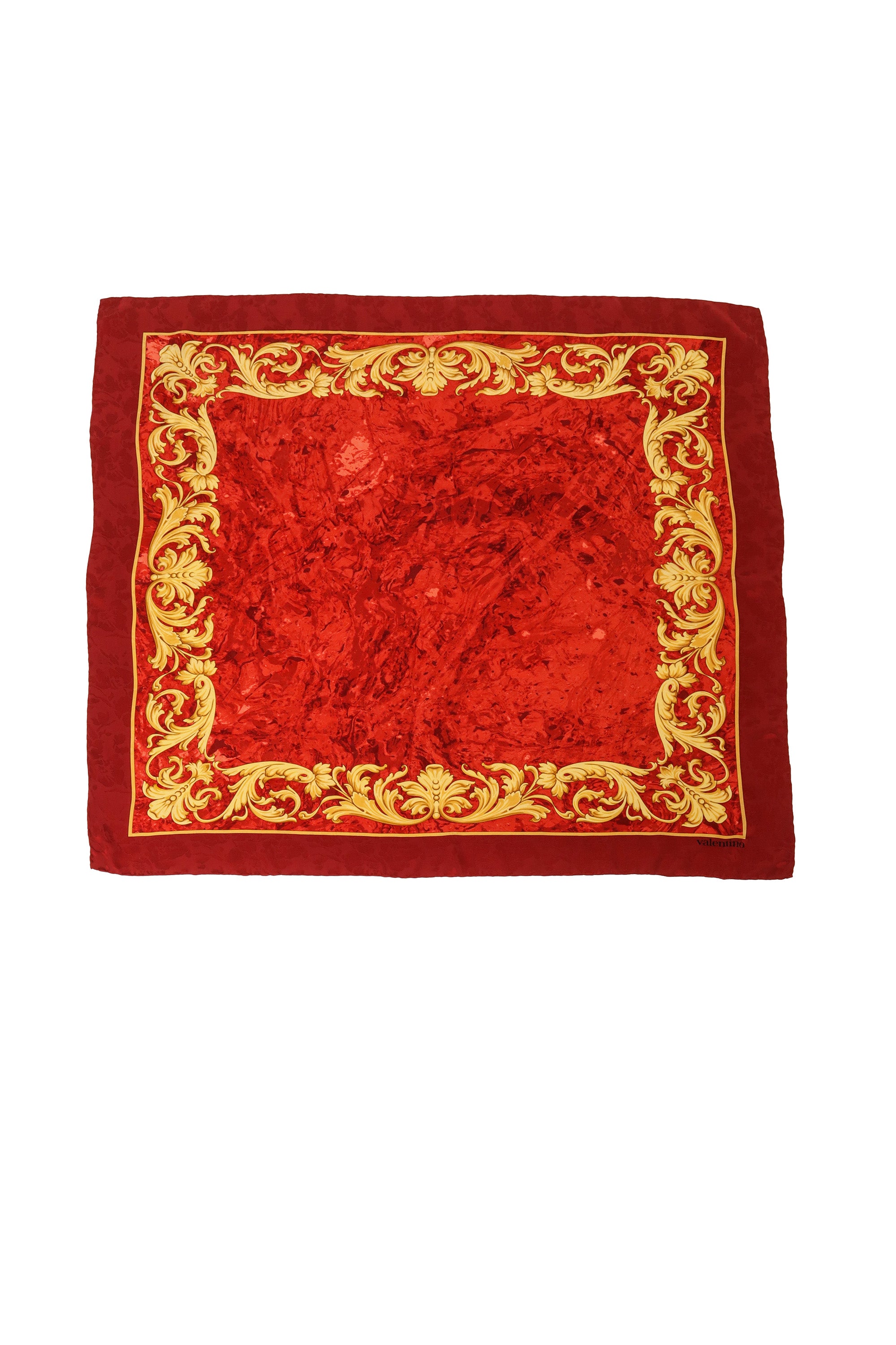 Vintage Valentino Brocade Filigree Border Scarf @ Recess LA