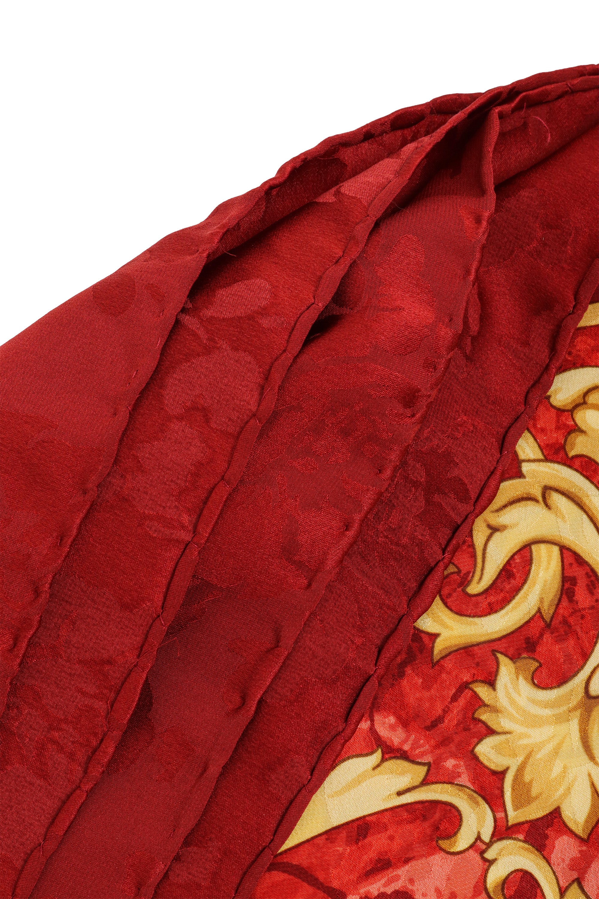 Vintage Valentino Brocade Filigree Border Scarf edges @ Recess LA