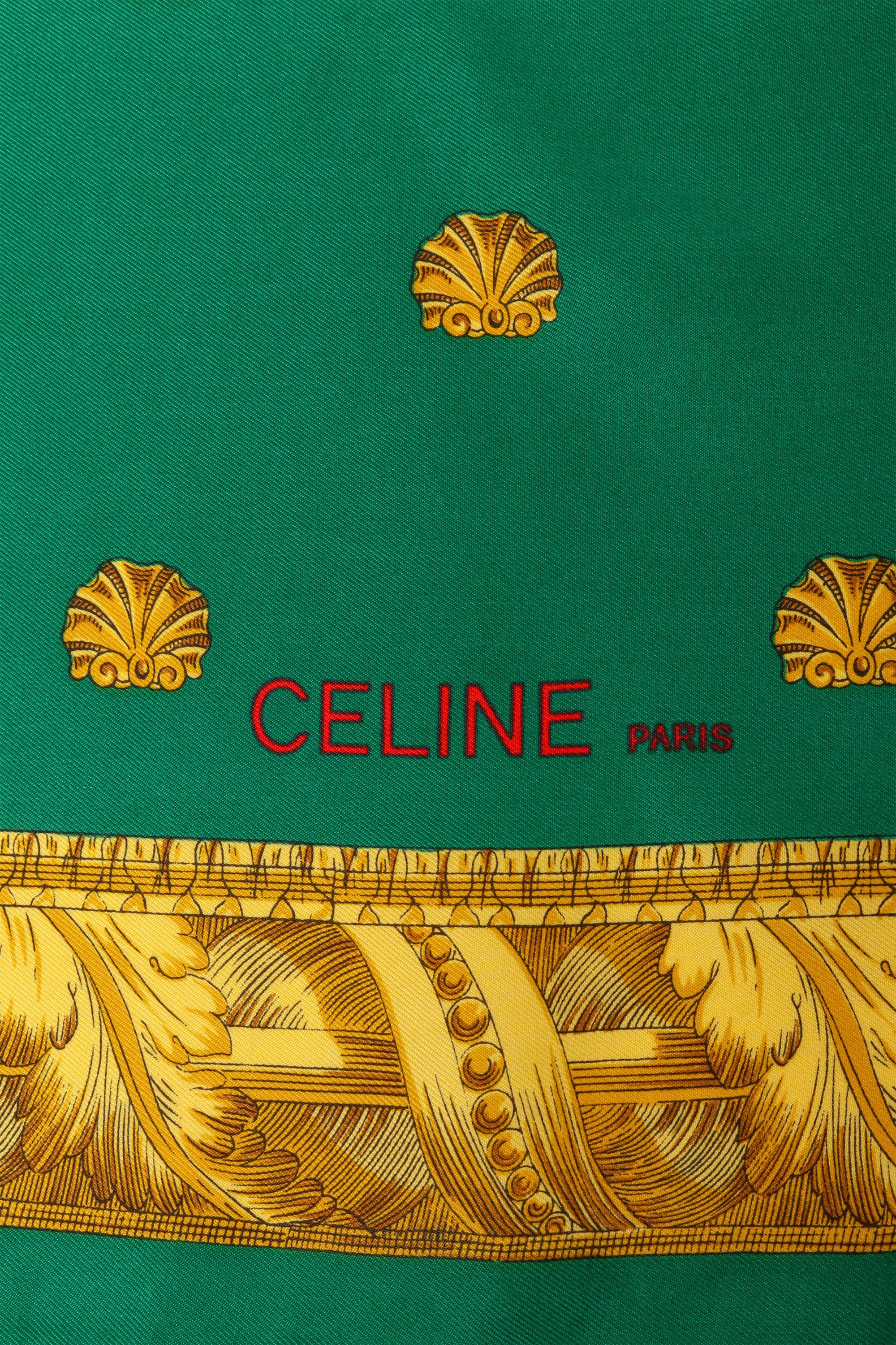 Vintage Celine Greek Quartet Scarf logo @ Recess LA