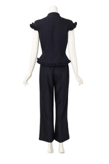 ruffle suit set by Mugler on mannequin back @ Recess LA