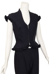 ruffle suit set by Mugler on mannequin close @ Recess LA