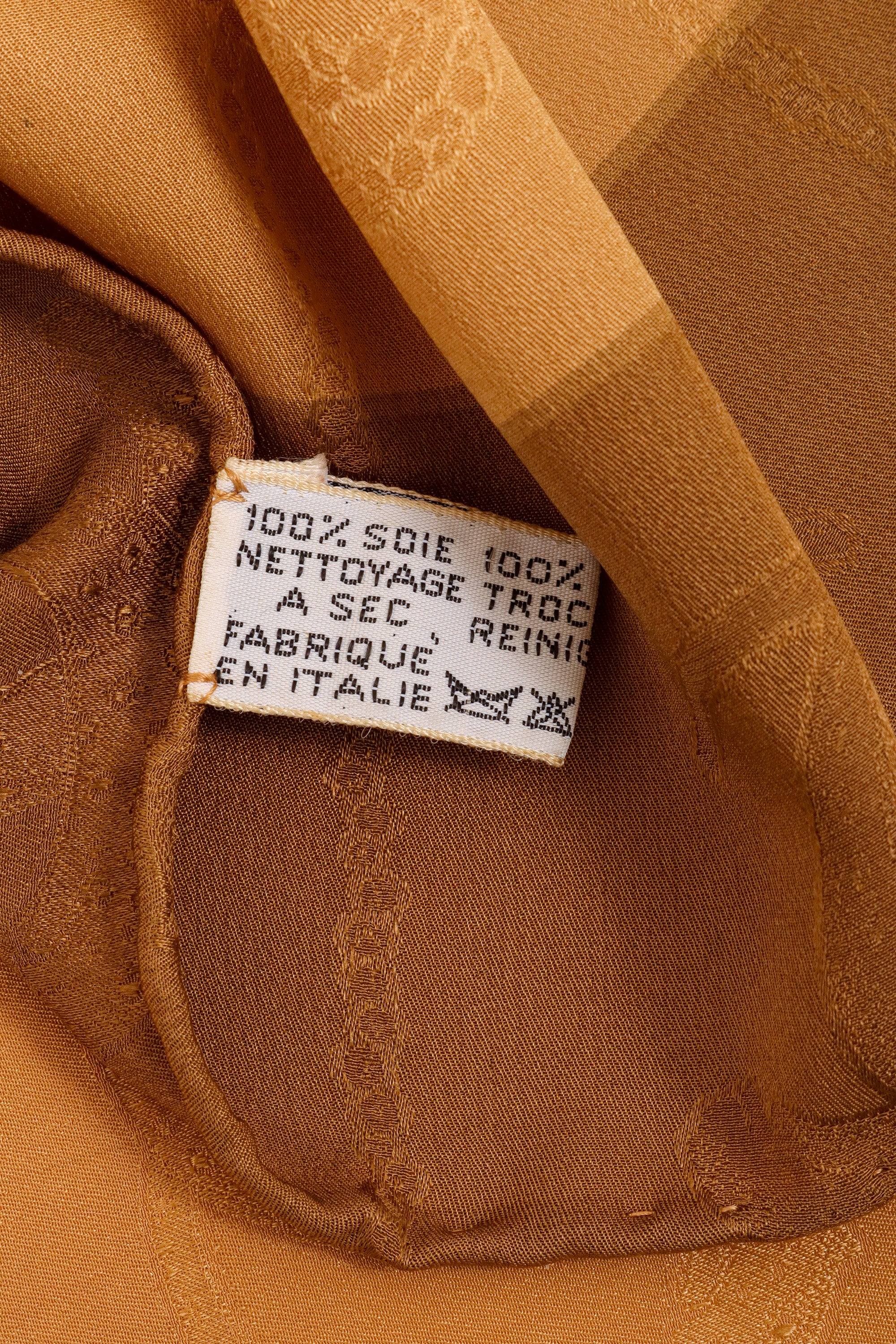 Vintage Cartier CC Logo Jacquard Scarf label @ Recess LA