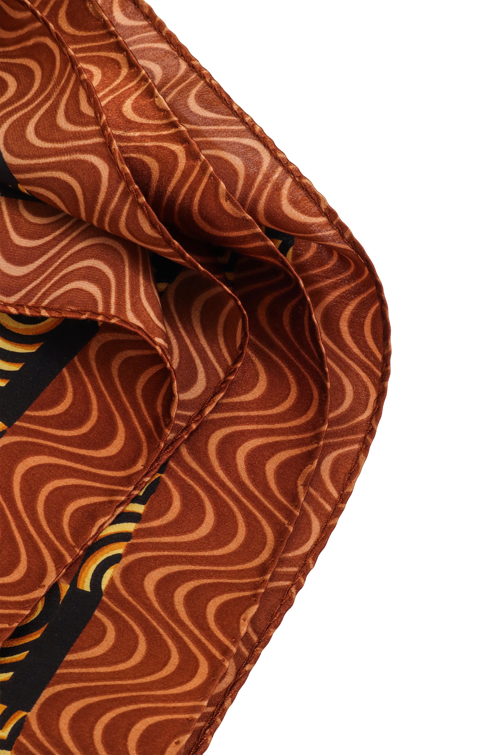 Vintage Lancel Peacock Swirl Filigree Scarf edges @ Recess LA
