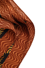 Vintage Lancel Peacock Swirl Filigree Scarf edges @ Recess LA