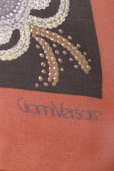 Vintage Gianni Versace Sheer Midnight Floral Scarf logo @ Recess LA